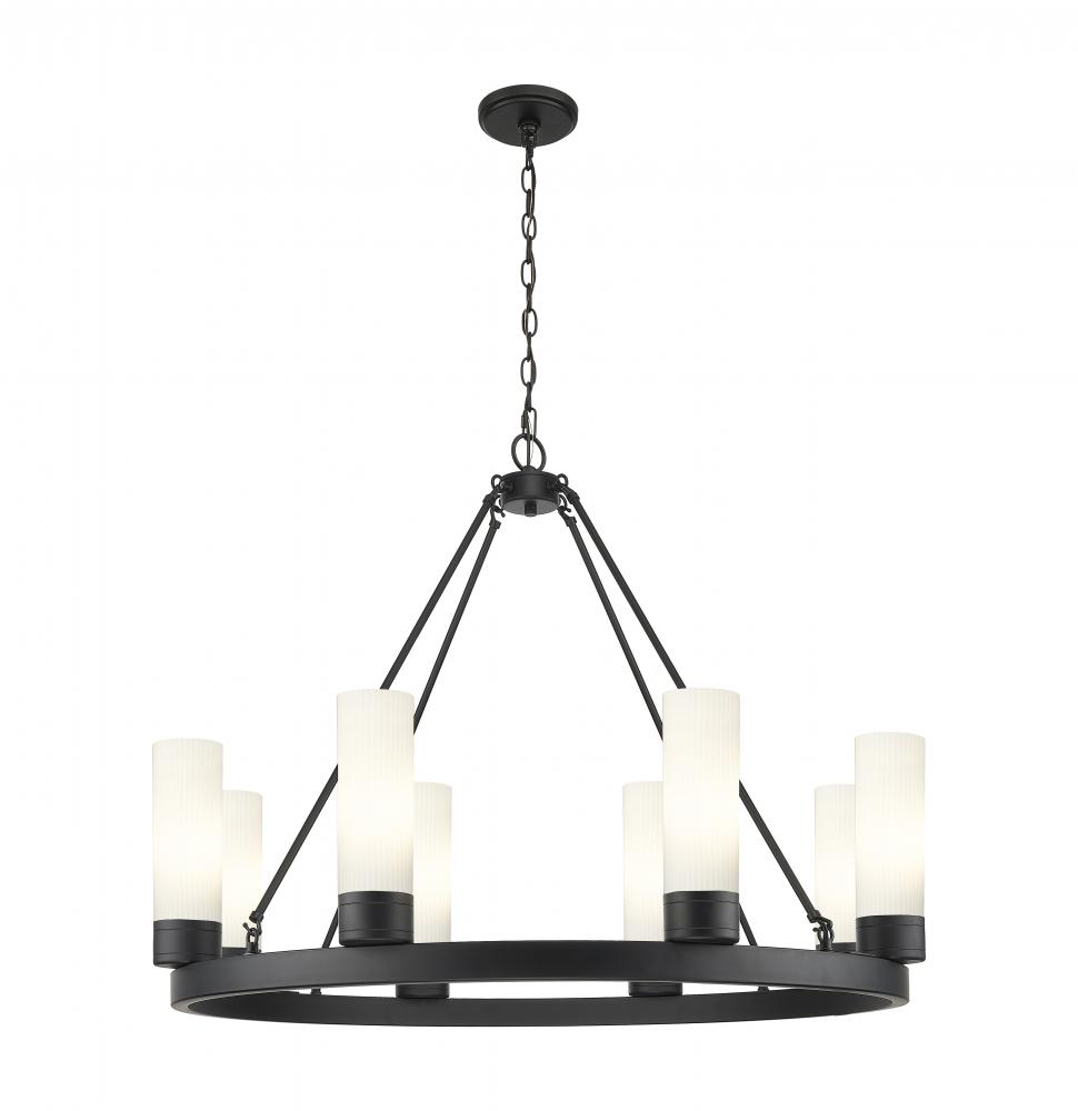 Boreas - 6 Light - 36 inch - Matte Black - Chandelier