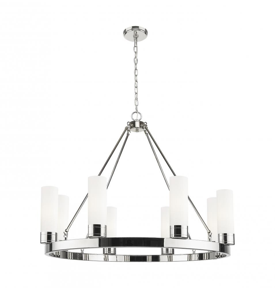 Boreas - 6 Light - 36 inch - Polished Nickel - Chandelier