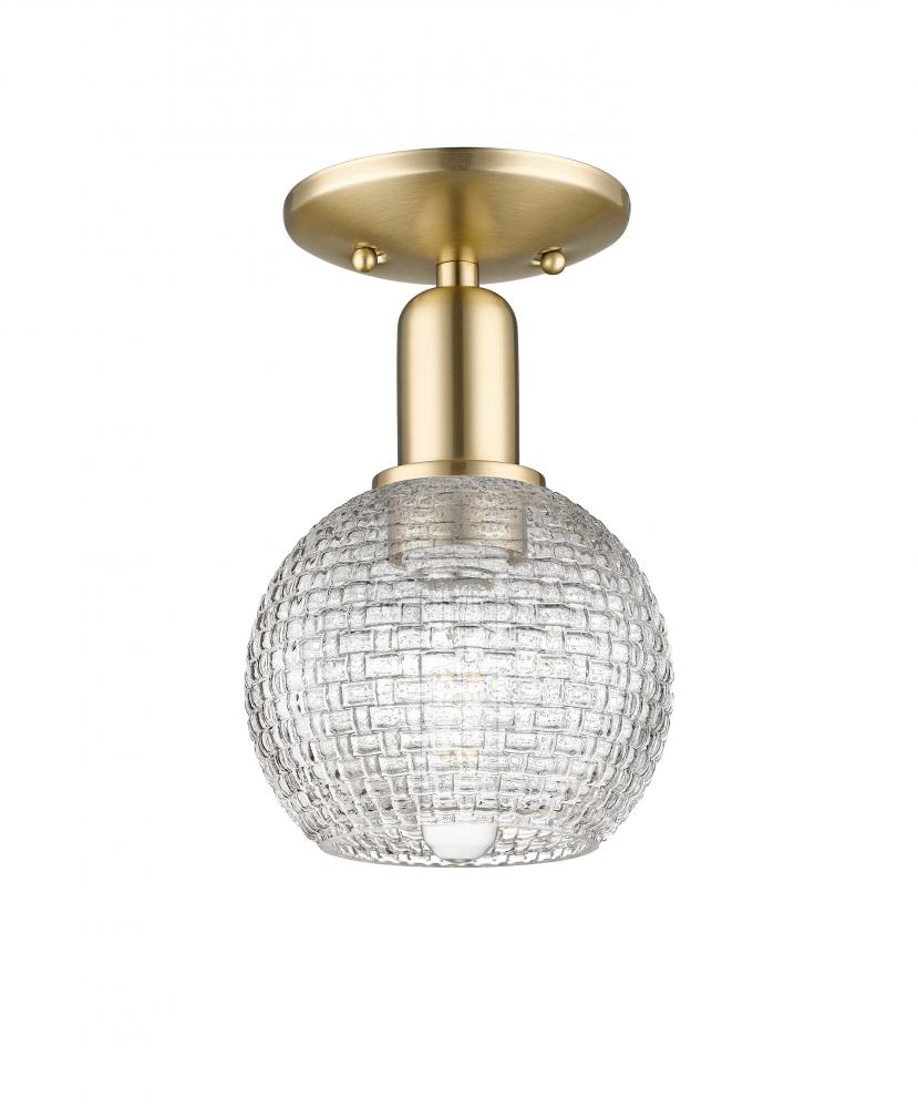 Athens - 1 Light - 6 inch - Champagne Bronze - Semi-Flush Mount