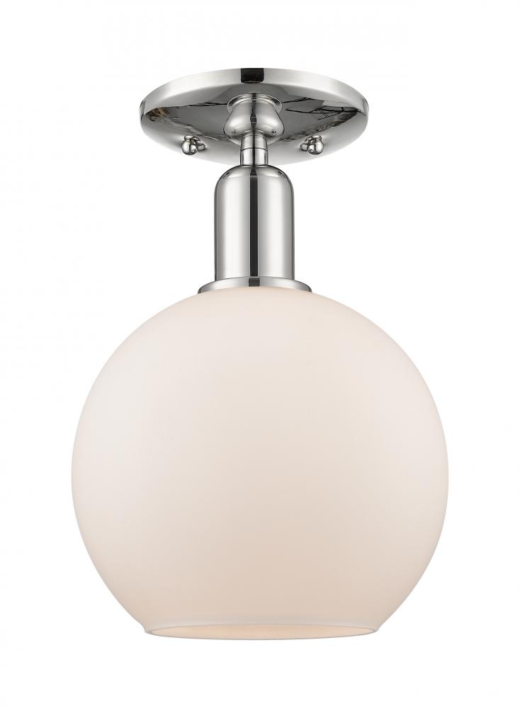 Athens - 1 Light - 8 inch - Polished Nickel - Semi-Flush Mount