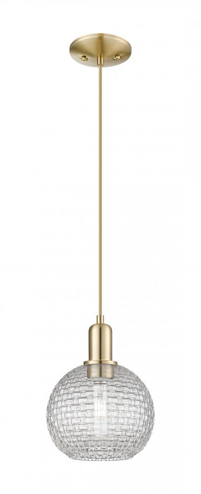 Athens - 1 Light - 8 inch - Champagne Bronze - Cord hung - Mini Pendant