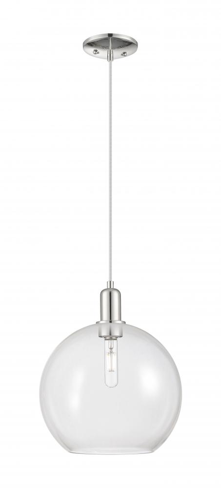 Athens - 1 Light - 12 inch - Polished Nickel - Cord hung - Mini Pendant