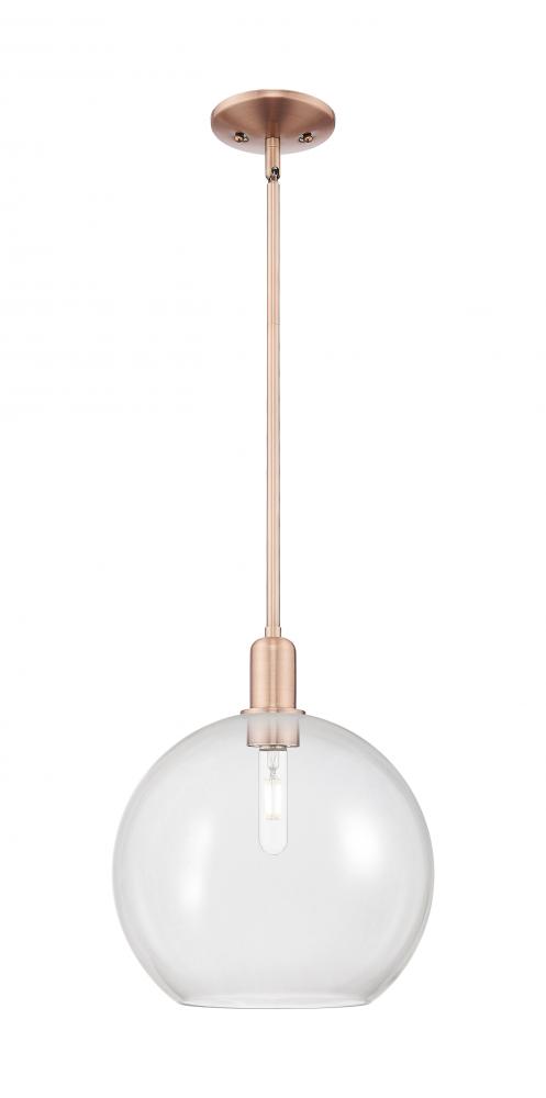 Athens - 1 Light - 12 inch - Antique Copper - Stem hung - Mini Pendant