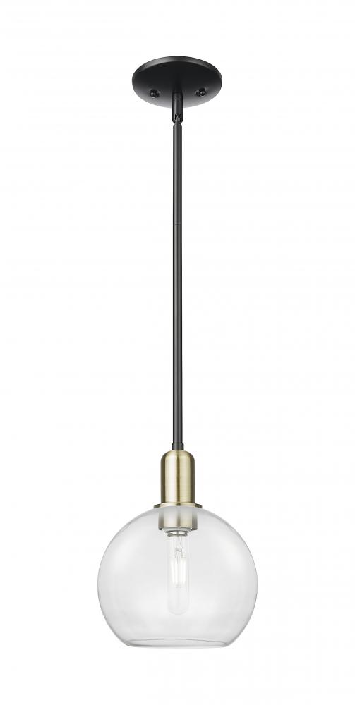 Athens - 1 Light - 8 inch - Black Antique Brass - Stem hung - Mini Pendant