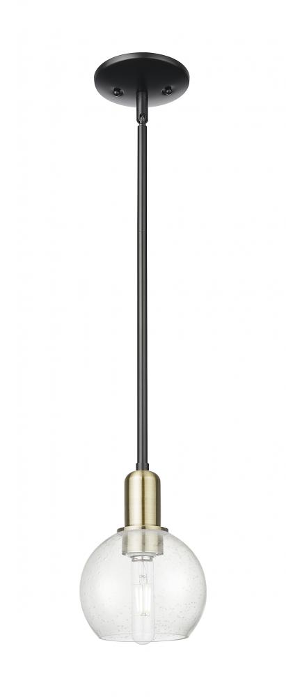 Athens - 1 Light - 6 inch - Black Antique Brass - Stem hung - Mini Pendant