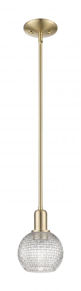 Athens - 1 Light - 6 inch - Champagne Bronze - Stem hung - Mini Pendant