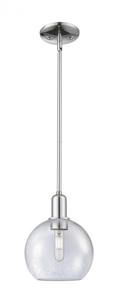Athens - 1 Light - 8 inch - Polished Chrome - Stem hung - Mini Pendant