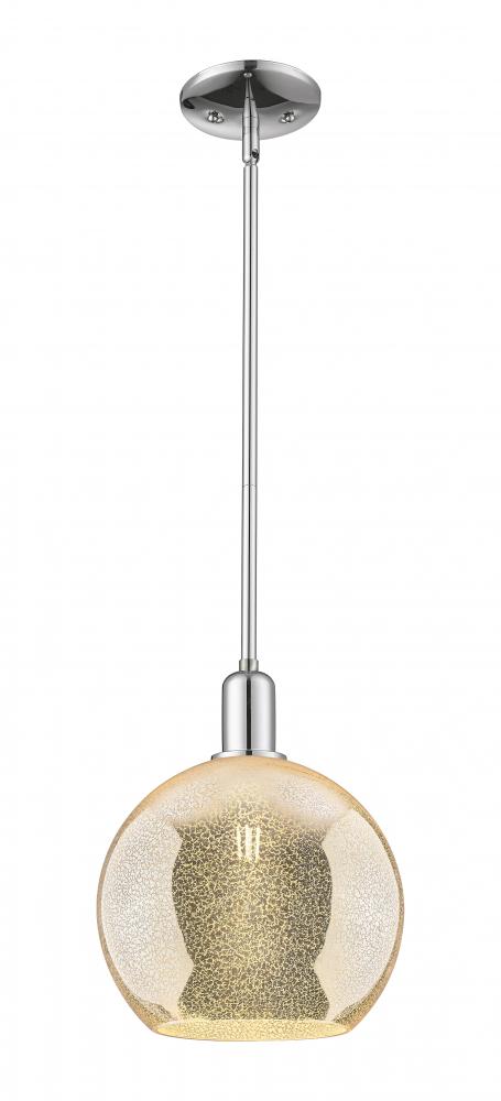 Athens - 1 Light - 10 inch - Polished Chrome - Stem hung - Mini Pendant