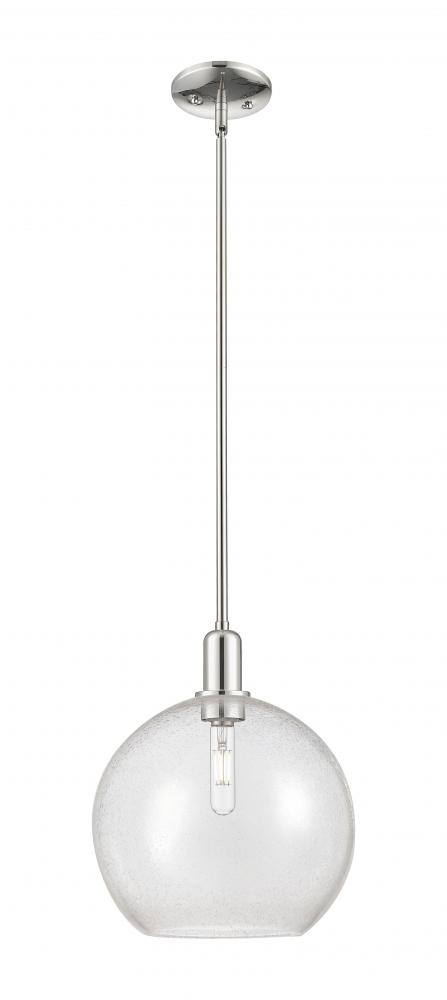 Athens - 1 Light - 12 inch - Polished Nickel - Stem hung - Mini Pendant
