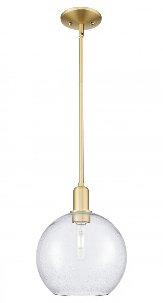 Athens - 1 Light - 10 inch - Satin Gold - Stem hung - Mini Pendant