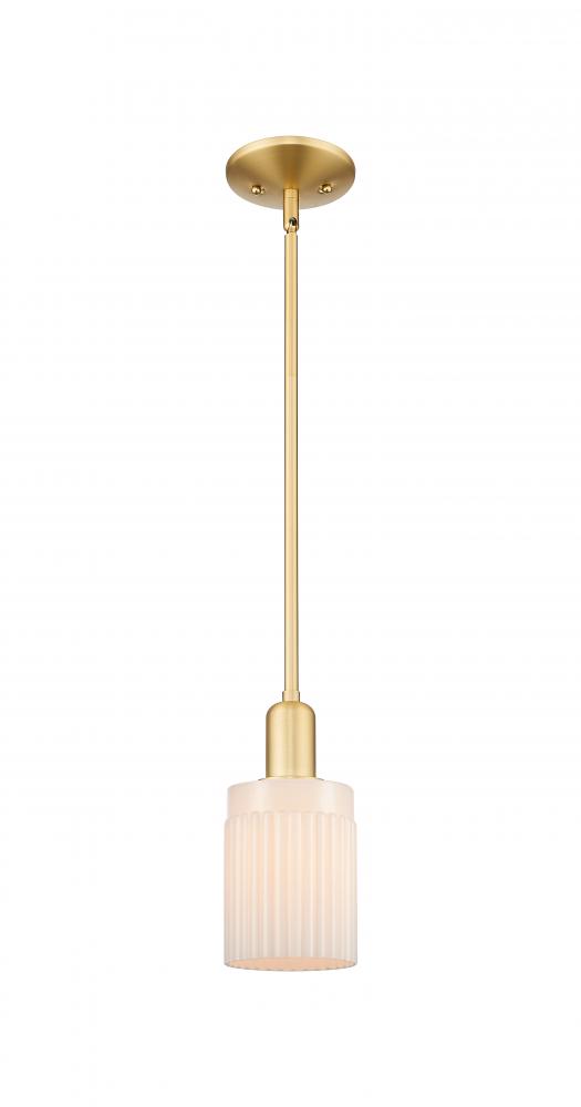 Hadley - 1 Light - 5 inch - Satin Gold - Stem hung - Mini Pendant