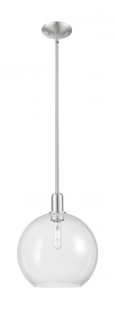 Athens - 1 Light - 12 inch - Brushed Satin Nickel - Stem hung - Mini Pendant
