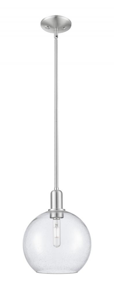 Athens - 1 Light - 10 inch - Brushed Satin Nickel - Stem hung - Mini Pendant