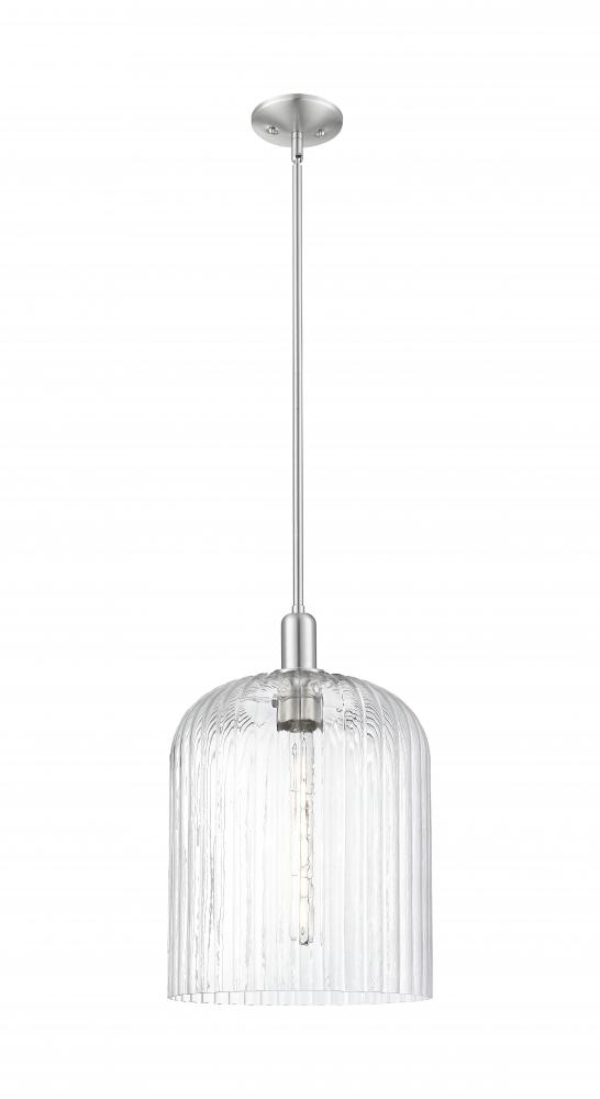 Bridal Veil - 1 Light - 12 inch - Brushed Satin Nickel - Mini Pendant