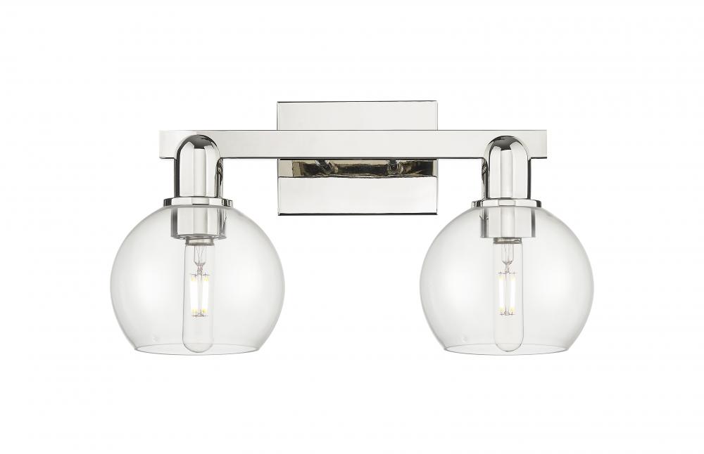 Athens - 2 Light - 17 inch - Polished Nickel - Bath Vanity Light