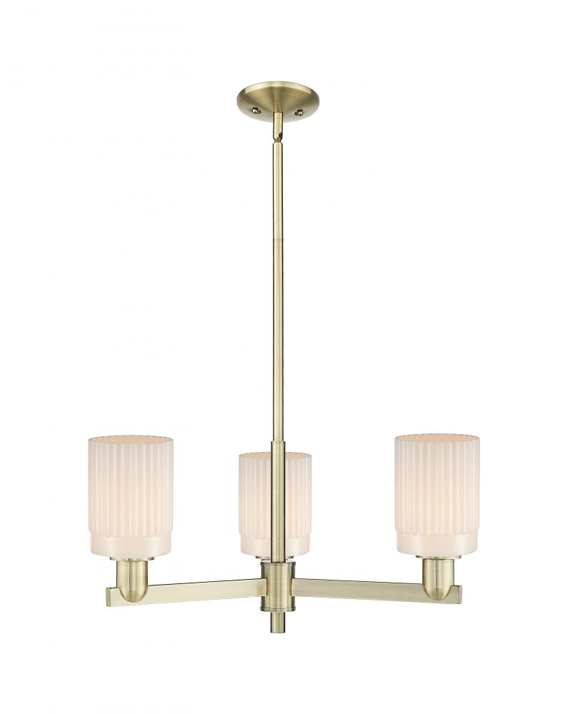 Hadley - 3 Light - 26 inch - Satin Nickel - Stem hung - Flush Mount