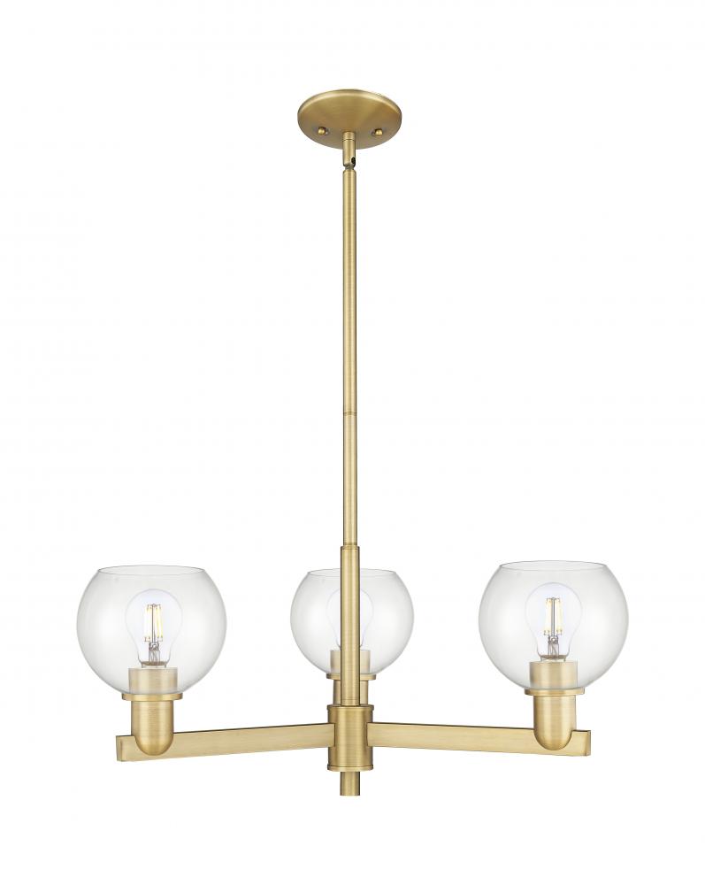 Athens - 3 Light - 28 inch - Brushed Brass - Stem hung - Flush Mount