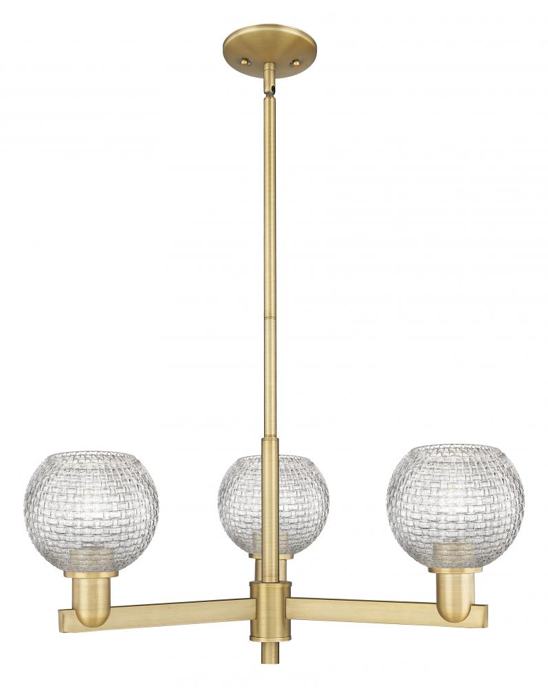 Athens - 3 Light - 28 inch - Brushed Brass - Stem hung - Flush Mount