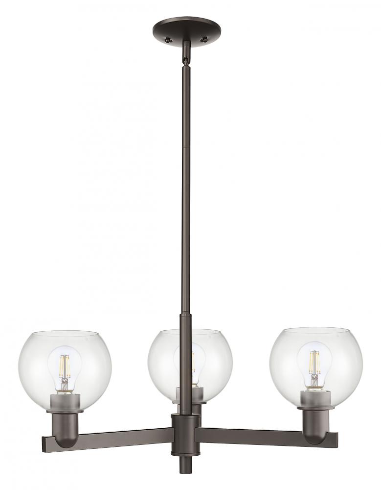 Athens - 3 Light - 28 inch - Oil Rubbed Bronze - Stem hung - Flush Mount
