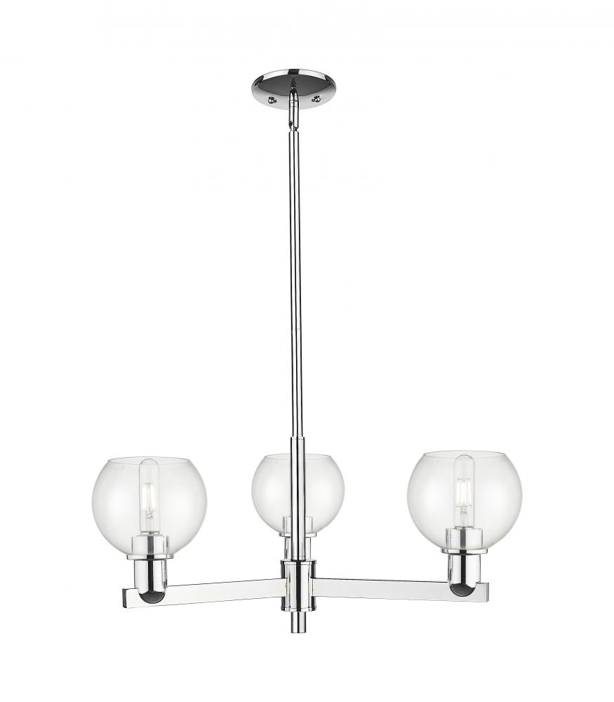 Athens - 3 Light - 28 inch - Polished Chrome - Stem hung - Flush Mount