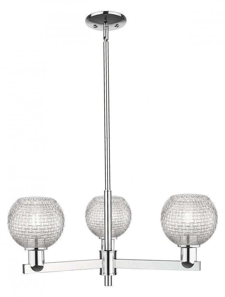 Athens - 3 Light - 28 inch - Polished Chrome - Stem hung - Flush Mount