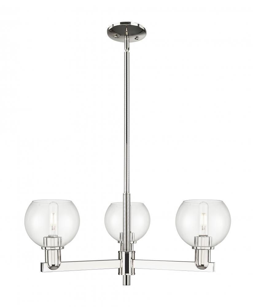 Athens - 3 Light - 28 inch - Polished Nickel - Stem hung - Flush Mount