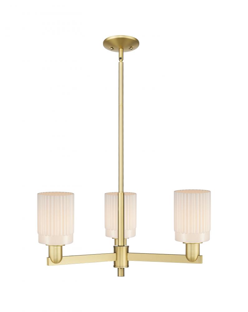 Hadley - 3 Light - 26 inch - Satin Gold - Stem hung - Flush Mount