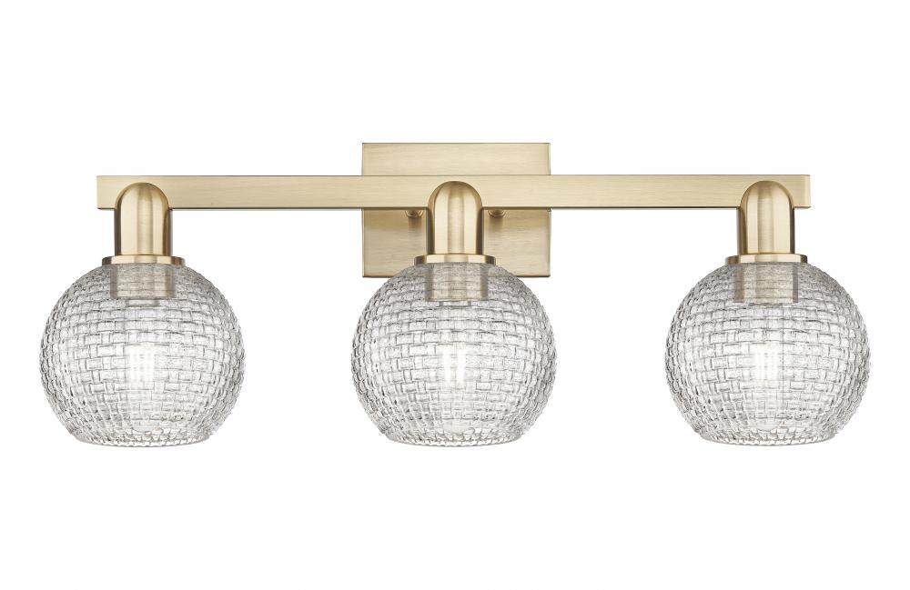 Athens - 3 Light - 25 inch - Champagne Bronze - Bath Vanity Light