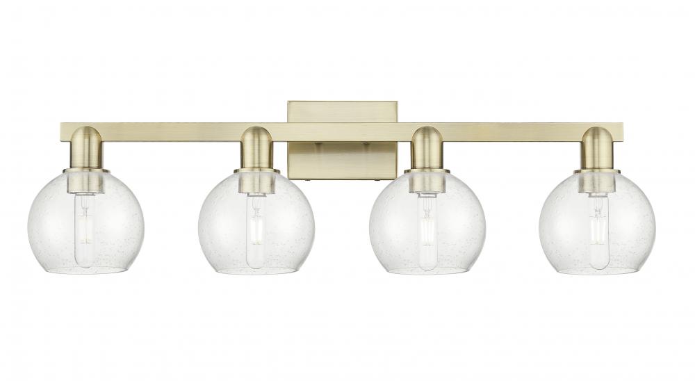 Athens - 4 Light - 33 inch - Antique Brass - Bath Vanity Light