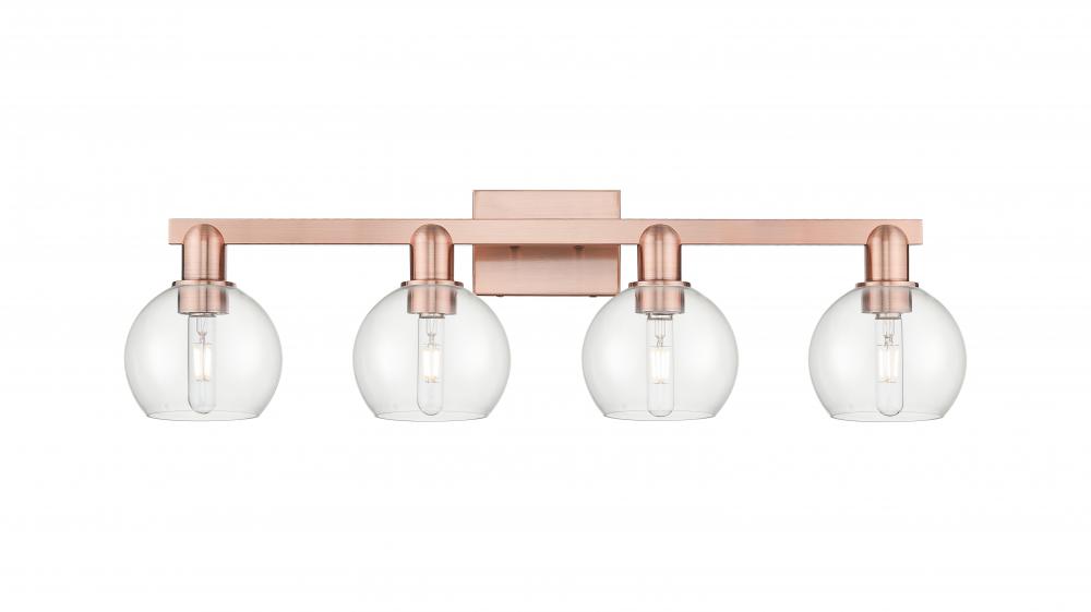 Athens - 4 Light - 33 inch - Antique Copper - Bath Vanity Light