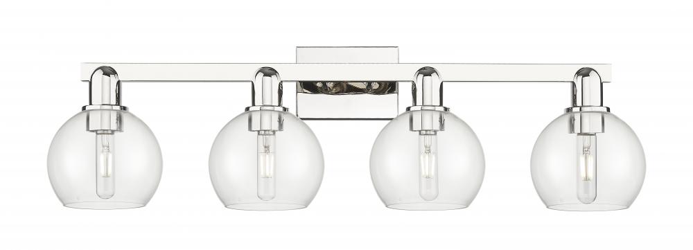 Athens - 4 Light - 33 inch - Polished Nickel - Bath Vanity Light