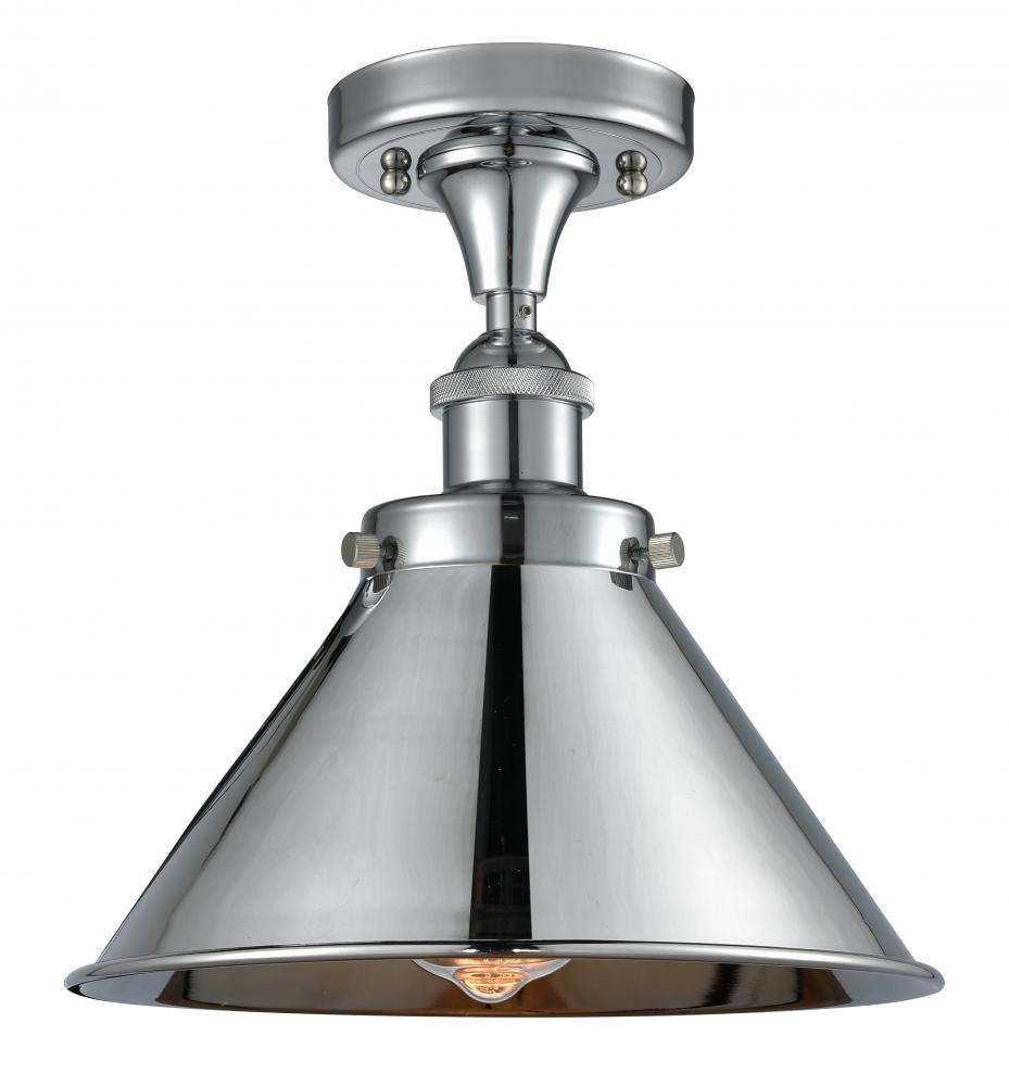 Briarcliff - 1 Light - 10 inch - White Polished Chrome - Semi-Flush Mount