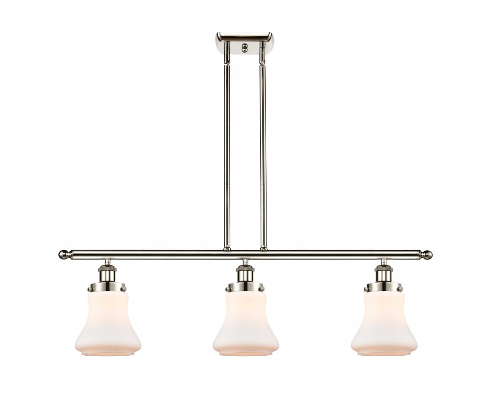 Bellmont - 3 Light - 36 inch - Polished Nickel - Stem Hung - Island Light