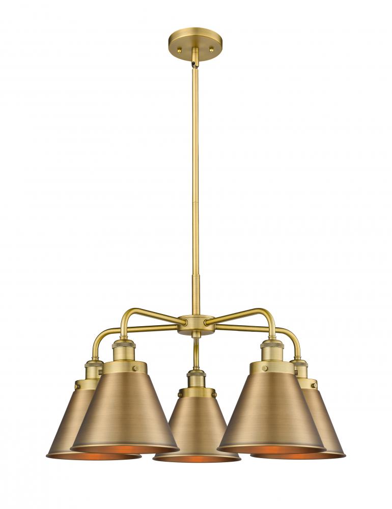 Appalachian - 5 Light - 27 inch - Brushed Brass - Chandelier