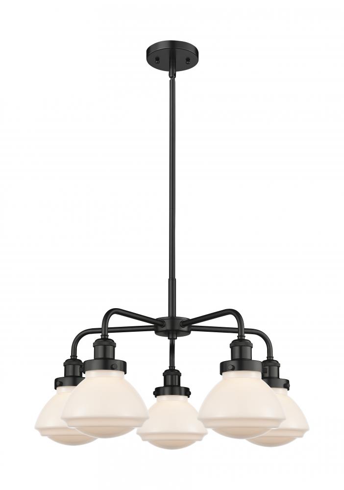 Olean - 5 Light - 25 inch - Matte Black - Chandelier