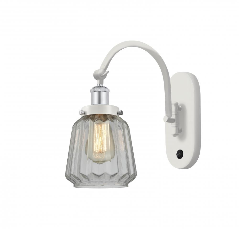 Chatham - 1 Light - 7 inch - White Polished Chrome - Sconce