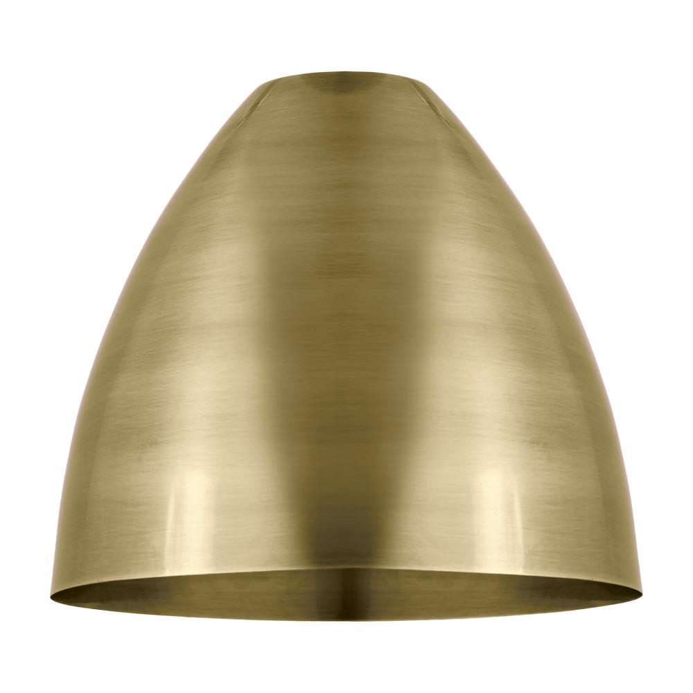 Metal Bristol Light 12 inch Antique Brass Metal Shade