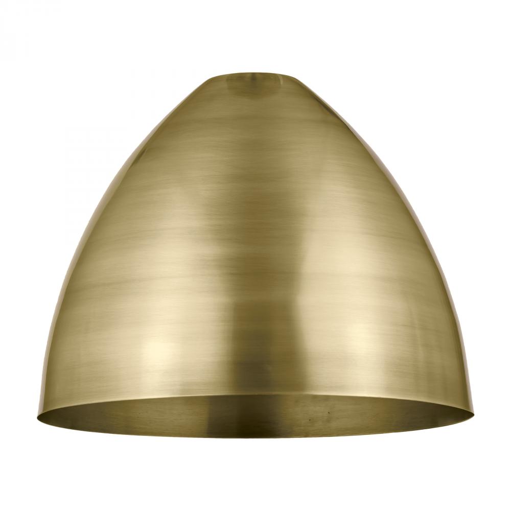 Metal Bristol Light 16 inch Antique Brass Metal Shade