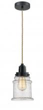 Innovations Lighting 100BK-10RE-2H-BK-G184 - Winchester - 1 Light - 8 inch - Matte Black - Cord hung - Mini Pendant