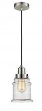 Innovations Lighting 100SN-10BK-2H-SN-G184 - Winchester - 1 Light - 8 inch - Satin Nickel - Cord hung - Mini Pendant