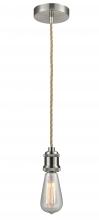 Innovations Lighting 100SN-10RE-1SN - Edison - 1 Light - 2 inch - Satin Nickel - Cord hung - Mini Pendant