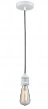 Innovations Lighting 100W-10BW-1W - Edison - 1 Light - 2 inch - White - Cord hung - Mini Pendant