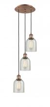 Innovations Lighting 113B-3P-AC-G259 - Caledonia - 3 Light - 12 inch - Antique Copper - Cord Hung - Multi Pendant