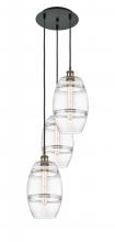 Innovations Lighting 113B-3P-BAB-G557-8CL - Vaz - 3 Light - 15 inch - Black Antique Brass - Cord Hung - Multi Pendant