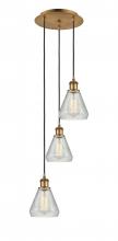 Innovations Lighting 113B-3P-BB-G275 - Conesus - 3 Light - 13 inch - Brushed Brass - Cord Hung - Multi Pendant