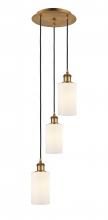 Innovations Lighting 113B-3P-BB-G801 - Clymer - 3 Light - 10 inch - Brushed Brass - Cord Hung - Multi Pendant