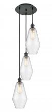 Innovations Lighting 113B-3P-BK-G654-7 - Cindyrella - 3 Light - 14 inch - Matte Black - Cord Hung - Multi Pendant