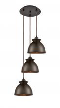 Innovations Lighting 113B-3P-OB-M14-OB - Adirondack - 3 Light - 15 inch - Oil Rubbed Bronze - Cord hung - Multi Pendant