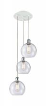 Innovations Lighting 113B-3P-WPC-G124-8 - Athens - 3 Light - 15 inch - White Polished Chrome - Cord Hung - Multi Pendant