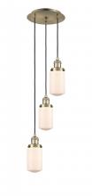 Innovations Lighting 113F-3P-AB-G311 - Dover - 3 Light - 11 inch - Antique Brass - Cord hung - Multi Pendant